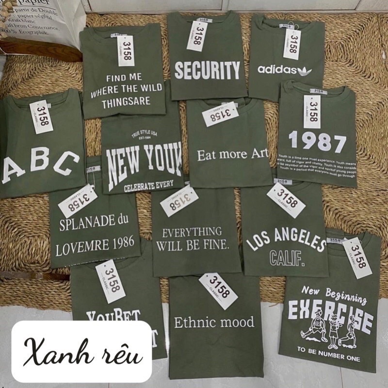Thanh lí áo 3158 tay lỡ hàng mới giá sỉ từ 3x MÀU XANH RÊU( mẫu ngẫu nhiên)