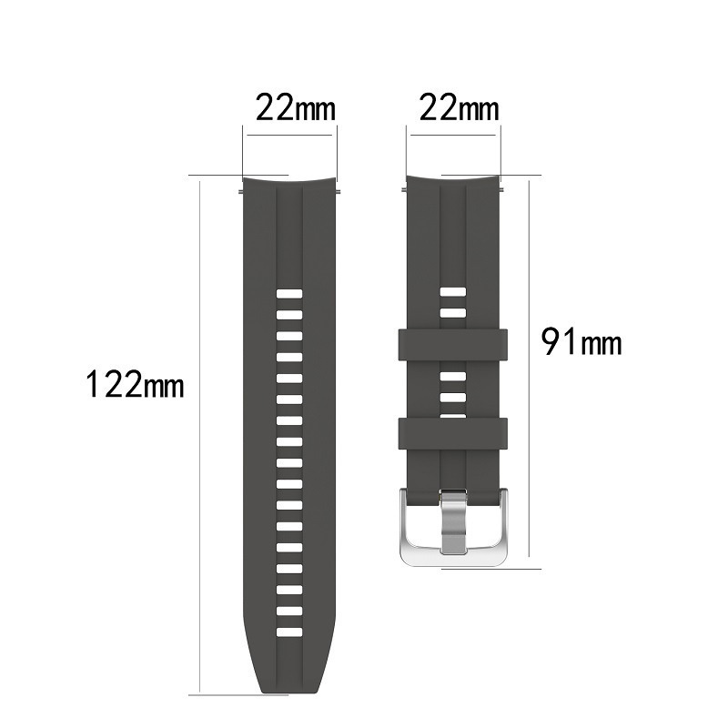 Dây cao su non đồng hồ Draco DCSDH02 - GT6 màu size 22 [Tặng kèm khóa]