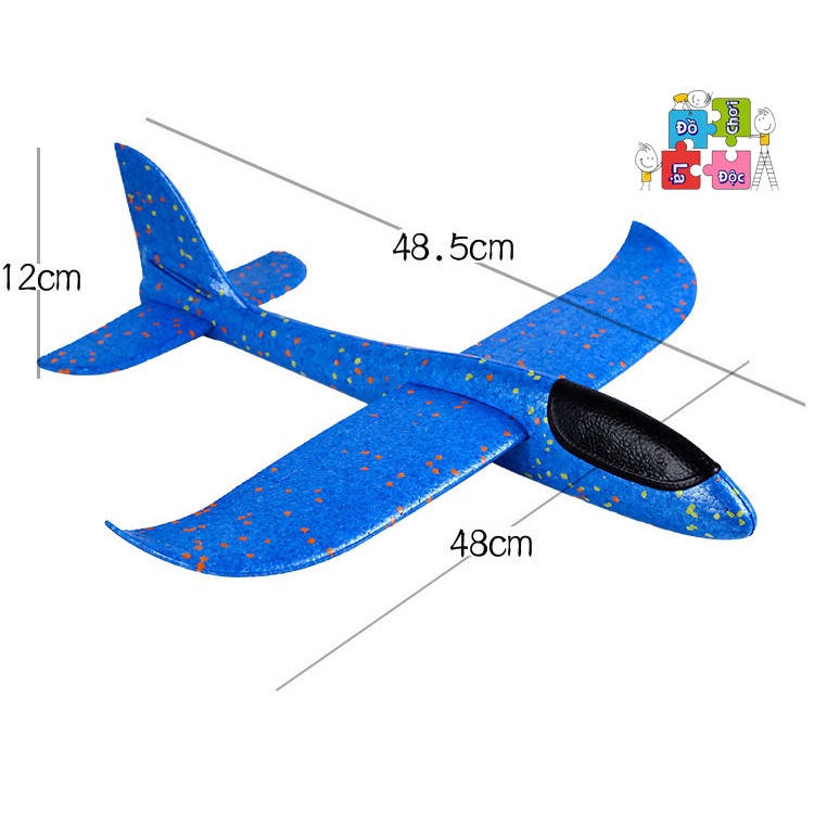 Đồ chơi máy bay xốp cỡ lớn 48cm có đèn LED phát sáng ném tay vui nhộn