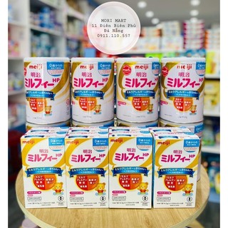 Sữa Meiji HP dạng thanh 14,5g x 6 thanh và lon 850g Date 8-9/2025