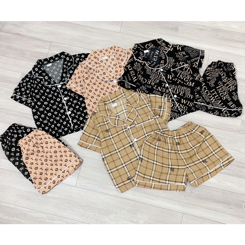 Bộ pijama cho bé (8-22kg)cộc tay thời trang thiết kế cá tính
