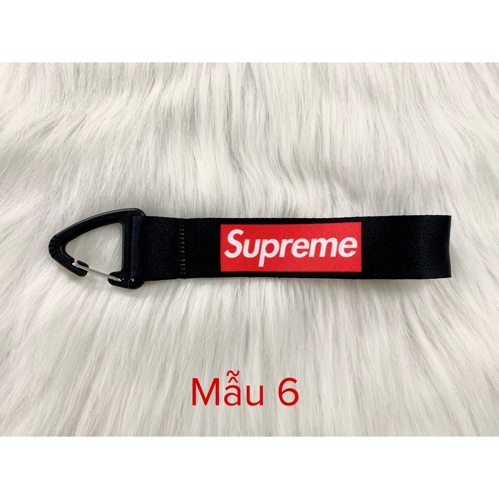 Dây móc khóa in logo Thương Hiệu 2.5cm móc tam giác, Dây Sneaker/ Dây đeo phụ kiện