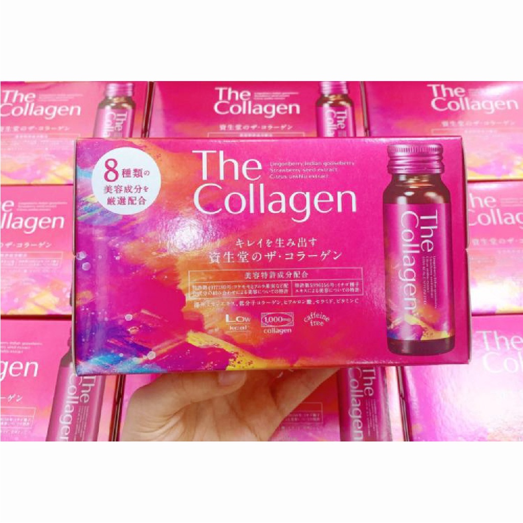 Nước uống collagen Shiseido The Collagen & Pure White làm đẹp da cải thiện sức khỏe hộp 10chai x 50ml | BigBuy360 - bigbuy360.vn