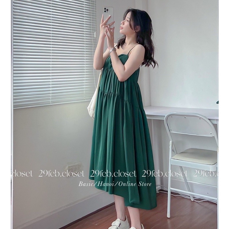 Đầm V16 babydoll 2 dây công chúa tiểu thư bánh bèo dễ thương maxi đi biển dáng suông ,váy dự tiệc ulzzang | BigBuy360 - bigbuy360.vn