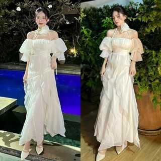 đầm maxi tơ bèo ( kèm tag hoa )