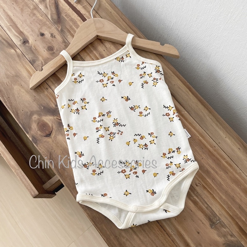 Body hai dây cotton xuất dư mềm mát cho bé