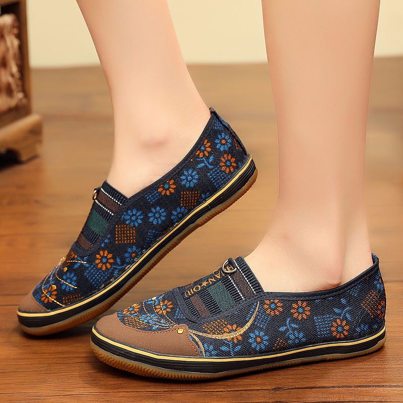Giày lười búp bê vải nữ đế bằng 2cm đi bộ thoáng khi cực êm chân, cho mẹ, bà bầu Validep03 V323