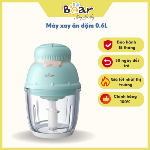 Máy xay ăn dặm 0,6L Bear Xay đa năng, tiện dụng cho bé GR-B06V1