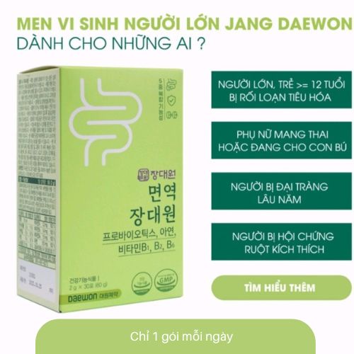 Men Vi Sinh Miễn Dịch Người Lớn Deawon Immune Jang Daewon Probiotics 30 gói/hộp - K2V Shop