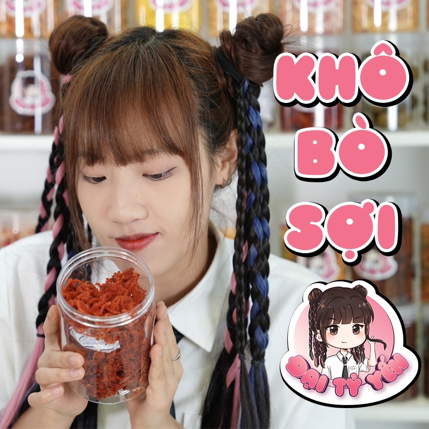 Khô bò sợi loại đặc biệt, Khô bò ngon đậm vị đồ ăn vặt Đại Tỷ Yến