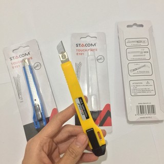 Dao rọc giấy Stacom cỡ nhỏ E101 2 lưỡi 80mm