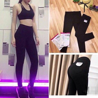 Quần legging Warm cạp cao chất cotton co giãn loại 1
