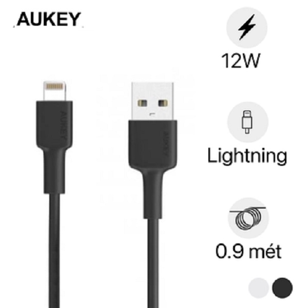 Dây cáp Aukey CB-BAL7 lõi đồng USB-A to Lightning MFI 0.9