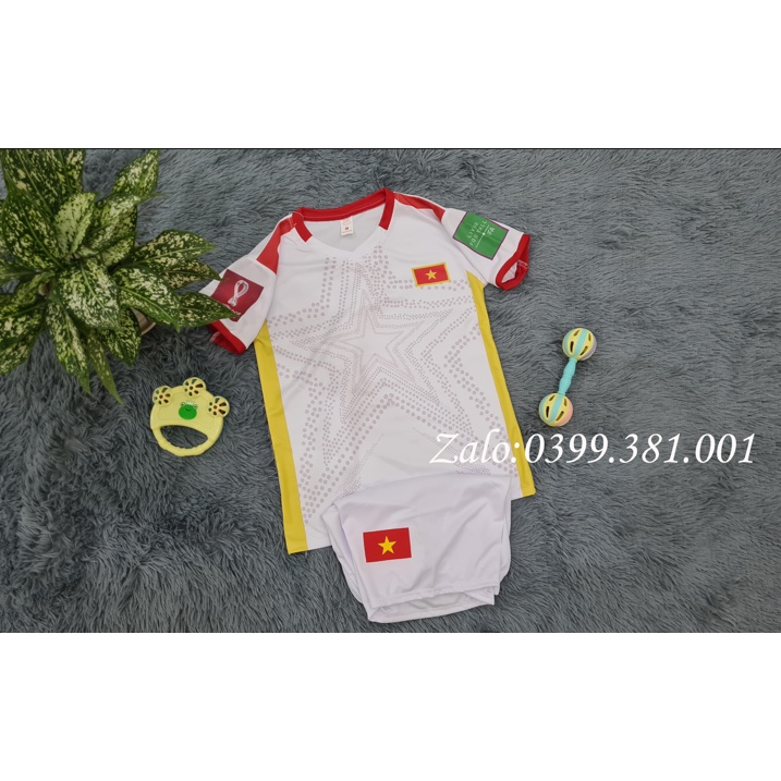BỘ VIỆT NAM ĐỎ TRẺ EM - ÁO BÓNG ĐÁ ĐỘI TUYỂN VIỆT NAM TRẺ EM TỪ 7-53KG