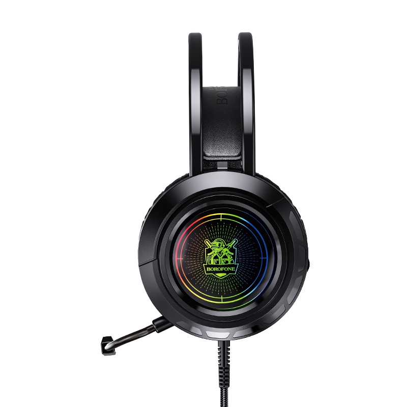 Tai Headphone BOROFONE BO103 Gaming chống ồn hiệu quả, có LED, Jack USB và 3.5mm, tai chụp dài 2.2M - Chính hãng