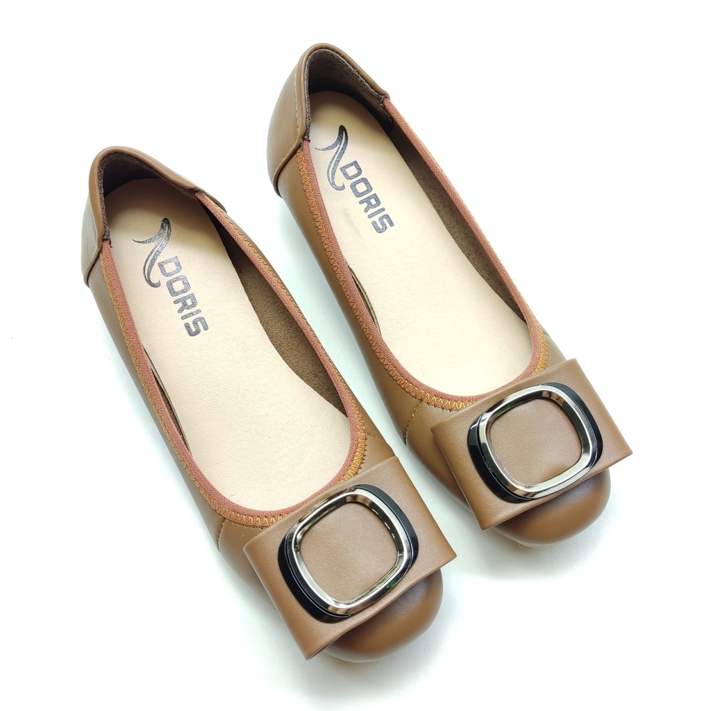 Giày Búp Bê Đế Xuồng 3cm Da Thật Khoá Tròn 303- FORM CHUẨN- CÓ BẢO HÀNH.