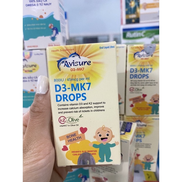 Avisure D3 _MK7 drops nhỏ giọt cho bé