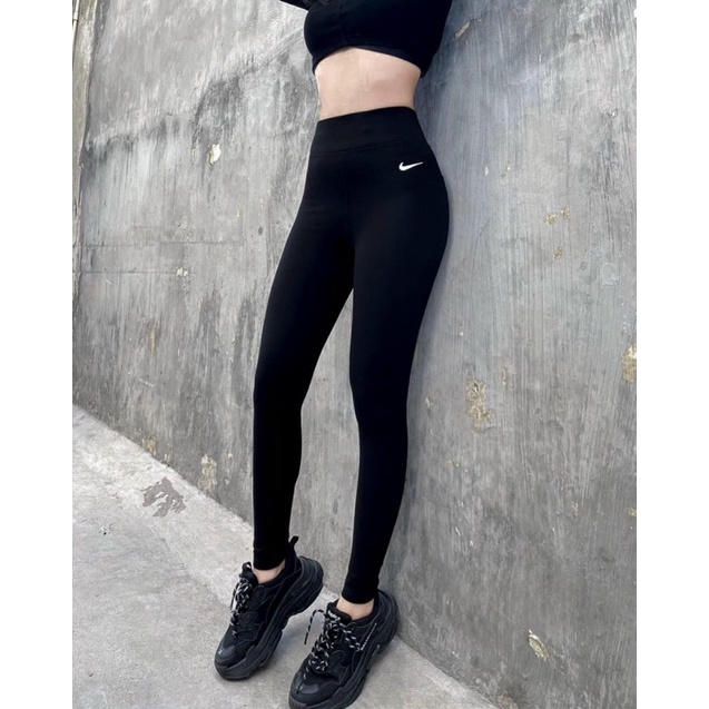 Quần Legging Cạp Cao Chất Umi Hàn 2 Túi Sau Hàng Quảng Châu Quần Cạp Cao