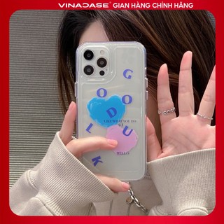 Ốp Lưng iPhone 11/14 Pro Max/15 Pro Max/16 Pro Max....Dẻo Trong Space Viền Camera Hình Good Heart