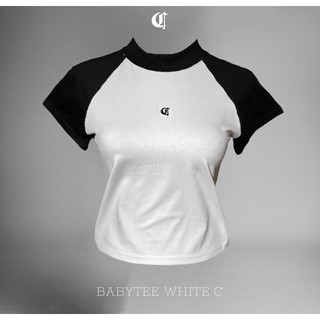 Áo thun baby tee cotton 100% co giãn 4 chiều may ngược basic y2k size lớn nữ 40kg-80kg Chlisty BabyTee WhiteC