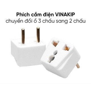 Phích chuyển đổi 3 chấu sang 2 chấu Vinakip 10A