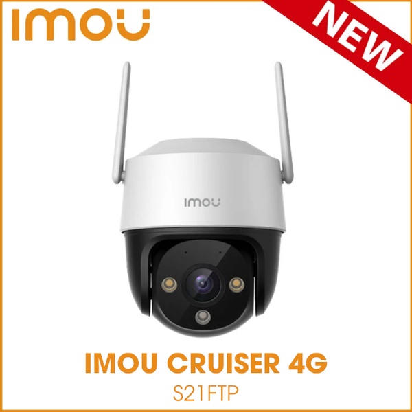 Camera Imou dùng sim 4G - S21FTP - 2MP đèn led, mic ghi âm, còi báo động