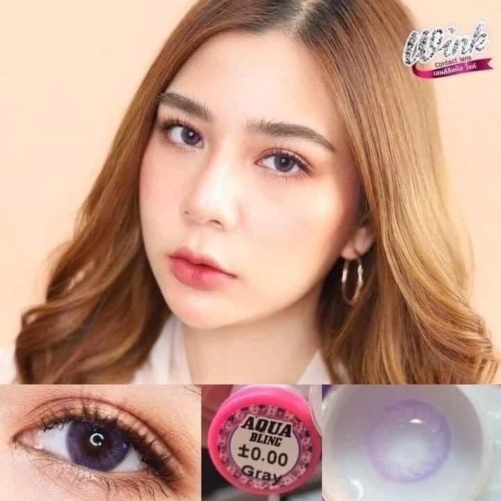 Lens Mắt Kính Áp Tròng WINK Giãn Nhẹ Không Độ Tự Nhiên Trong Veo chính Hãng Thái Lan