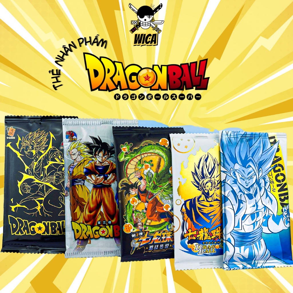 Set thẻ nhân phẩm Dragonball anime card thẻ gacha ngẫu nhiên - Wica