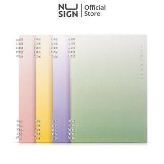 Sổ Còng Bìa Nhựa PP Cao Cấp NUsign 60 Trang A5 B5 Bìa Pastel Chống Nước Phù Hợp Làm Sổ Planner, Tập Vở Học Sinh Sổ Tay G