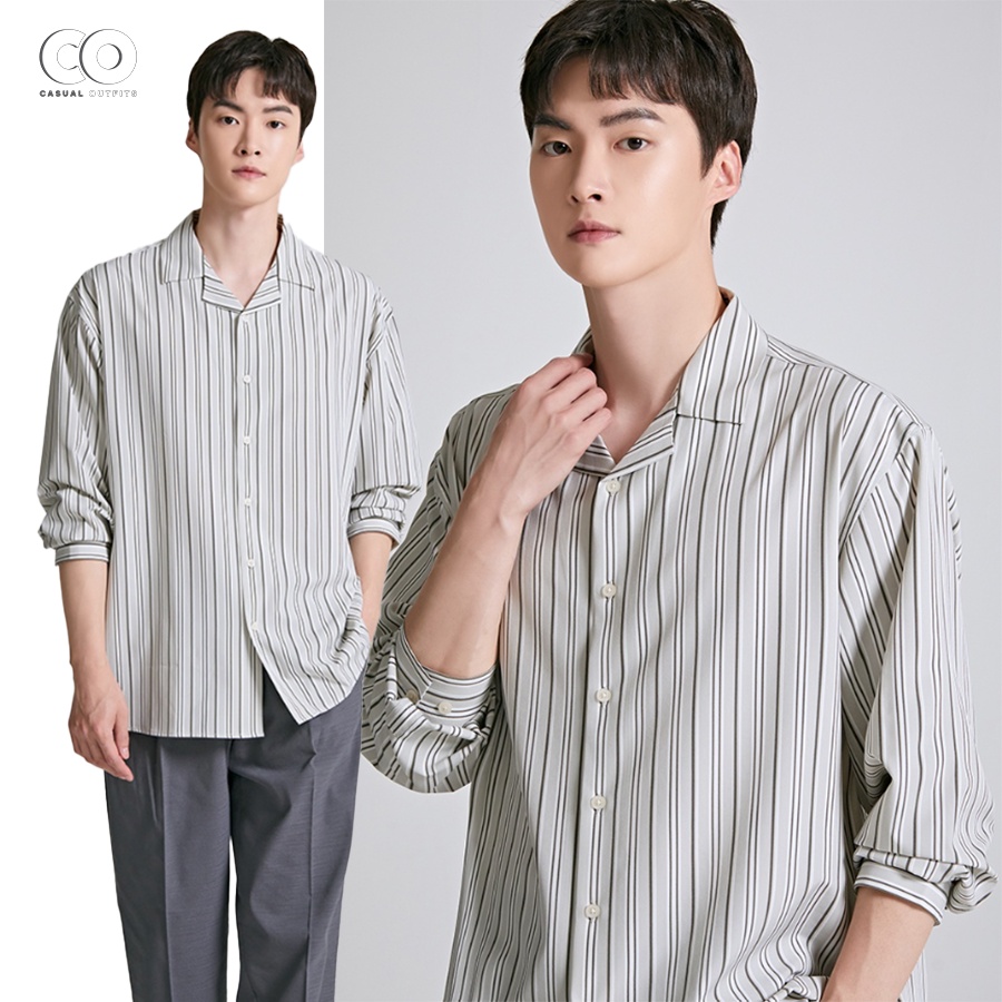 Áo sơ mi tay dài SPAO chất poly thun co giãn thoáng mát - 4 màu