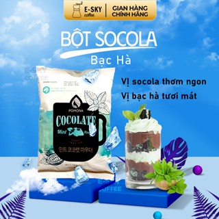 Bột Socola Bạc Hà POMONA Mint Chocolate Powder Nguyên Liệu Pha Chế Cà Phê Trà Sữa Hàn Quốc 800g