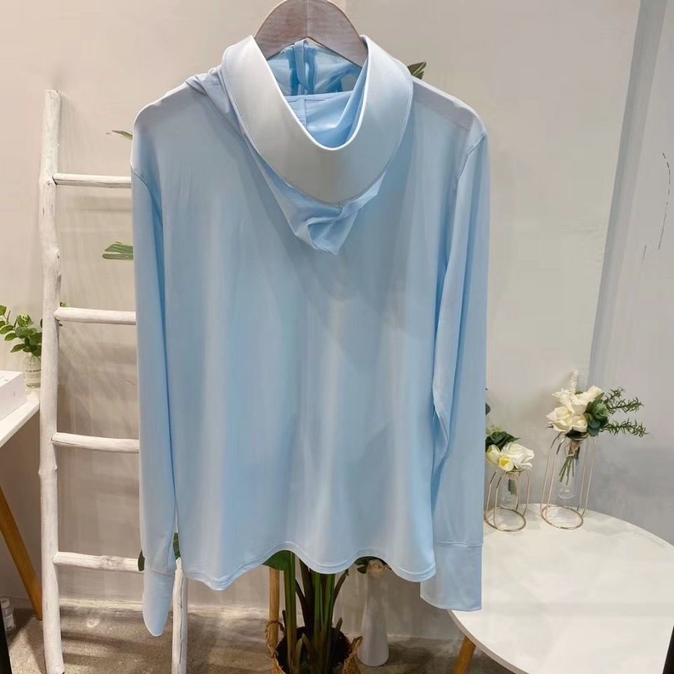 Áo Khoác Chống Nắng Vải Lụa Lạnh Mỏng Có Nón In Hình Thỏ aibitoo Thời Trang Mùa Hè Cho Nữ