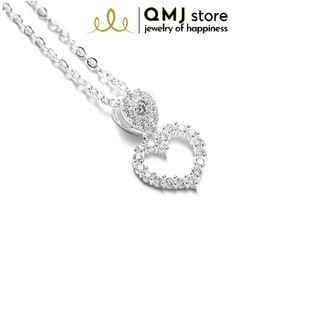 Dây chuyền bạc QMJ Trái tim hạt dưa nạm đá gia công tinh xảo - Q113