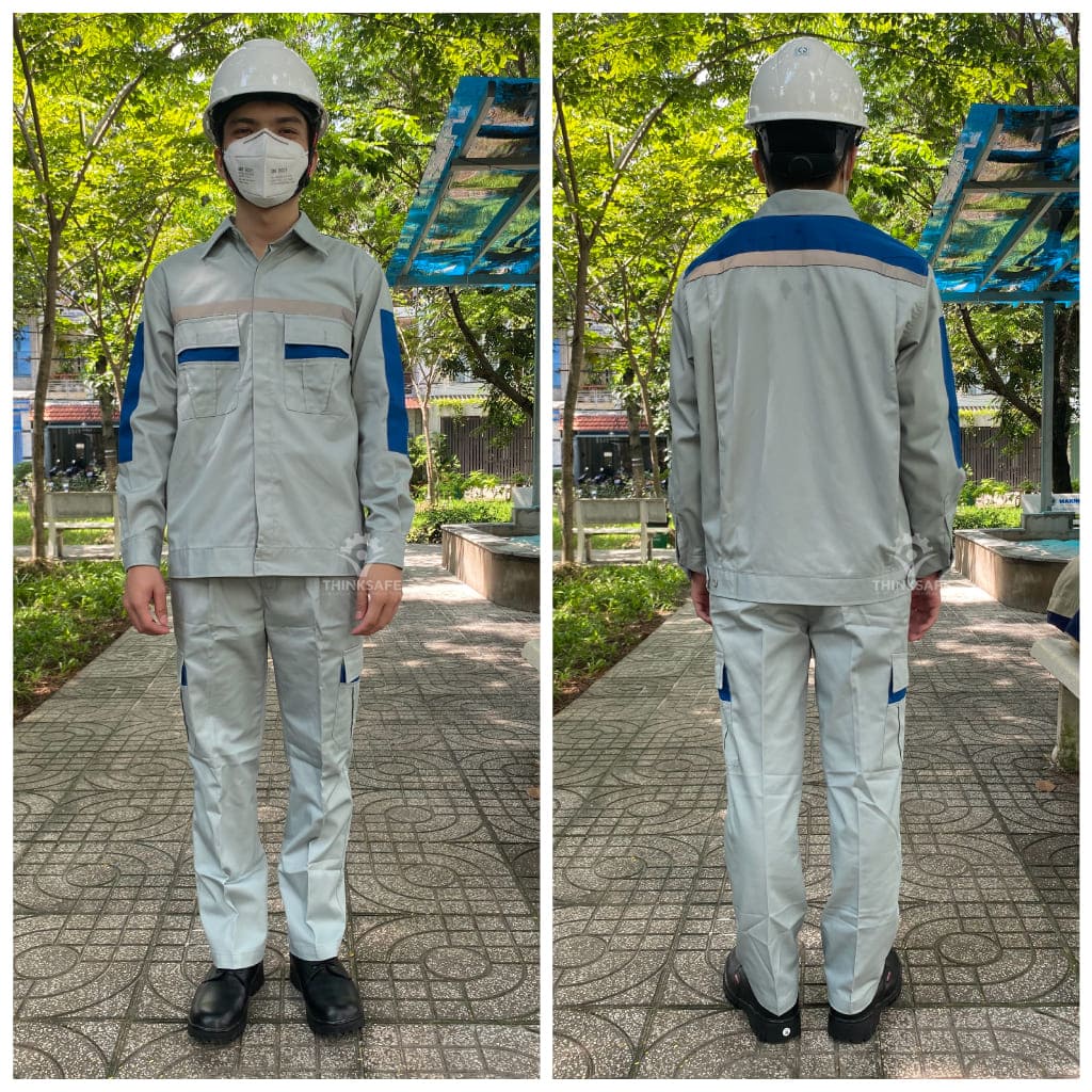 Quần áo bảo hộ lao động Thinksafe áo lao động kỹ sư công nhân có túi hộp thoải mái thoáng mát thấm hút mồ hôi PR02