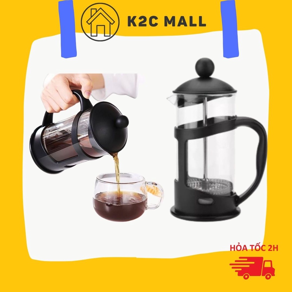Bình Pha Cà Phê 800ml Kiểu Pháp French Press LLG018 LocknLock K2Cmall