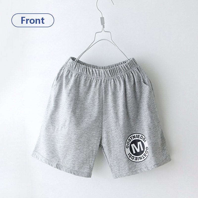 LJMOFA Quần Short Cotton Thấm Hút Mồ Hôi Cho Bé Trai 5-12 Tuổi