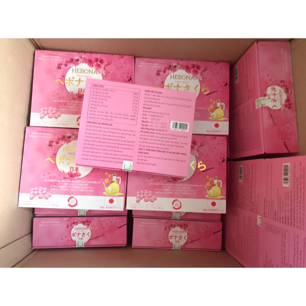 Viên Uống Thơm Cơ Thể HEBONA Sakura Japan 60v