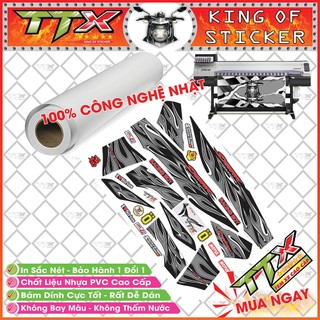 Tem Lửa Sirius Full Đen Xám Trắng Đẹp Tinh Tế - Sirius Lửa Mẫu Mới (s065-00)