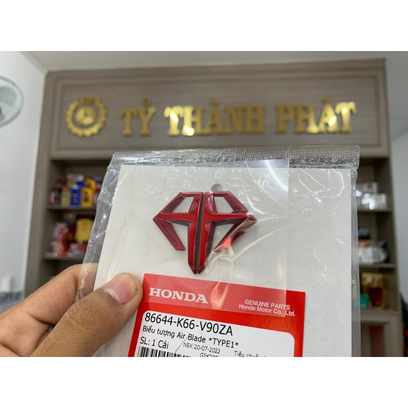 Tem hình kim cương AB 16 Đỏ zin honda