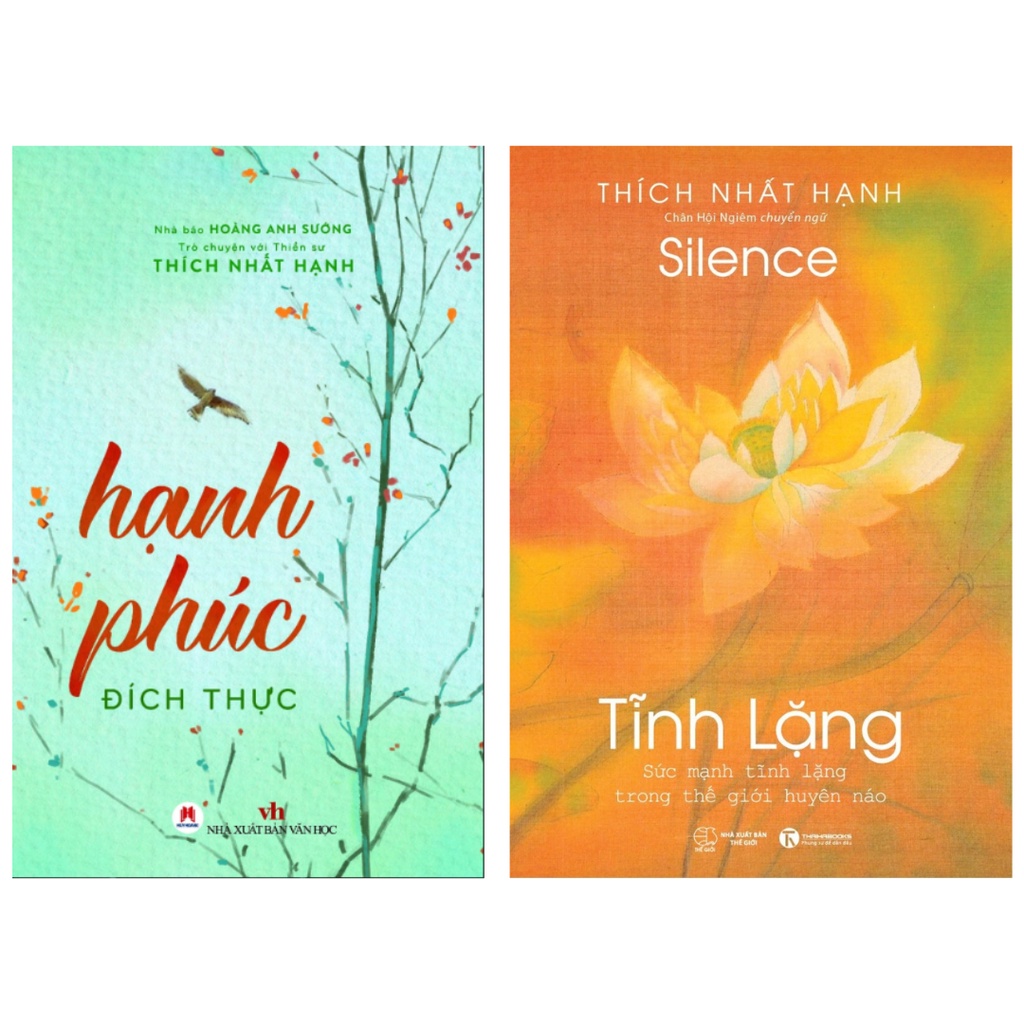 Sách  - com2c: Tĩnh Lặng (thai ha) + Hạnh phúc đích thực (HH)