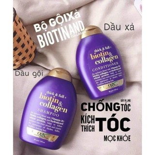 Cặp dầu gội xả Biotin & Collagen tím
