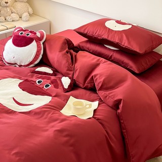 Bộ Chăn Ga Gối Phi Lụa Disney (Tặng Kèm Gối Trang Trí Cùng Bộ) Luna Bedding