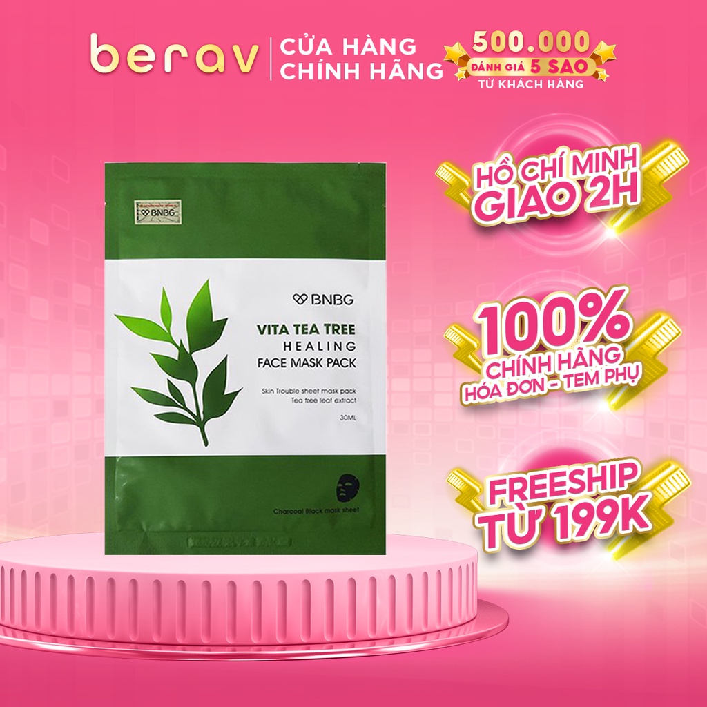 Mặt Nạ TRÀM TRÀ BNBG giảm mụn chiết xuất Vita Tea Tree Healing Face Mask Pack 30ml