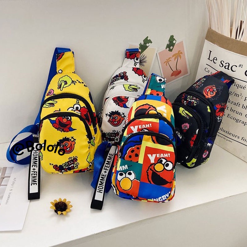 Bololo Túi Đeo Chéo Hình Hoạt Hình Sesame Street Đáng Yêu Cho Bé