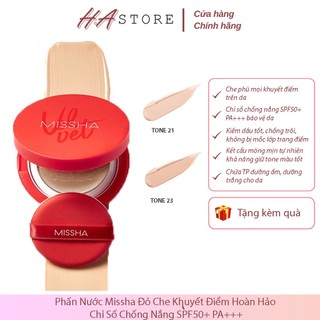 Phấn nước Missha Đỏ Che Khuyết Điểm Hoàn Hảo Chỉ số chống nắng SPF50+ PA+++ Hastore