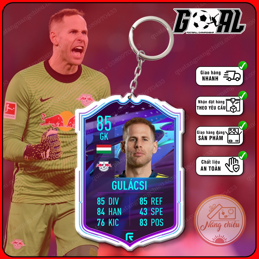 Cầu thủ bóng đá Peter Gulacsi - Móc khóa bóng đá - cầu thủ được yêu thích CLB Leipzig[12501-12512]