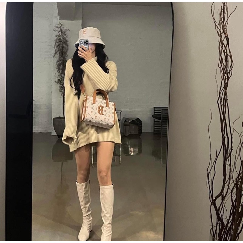 Túi tote mini MLB monogram DIA