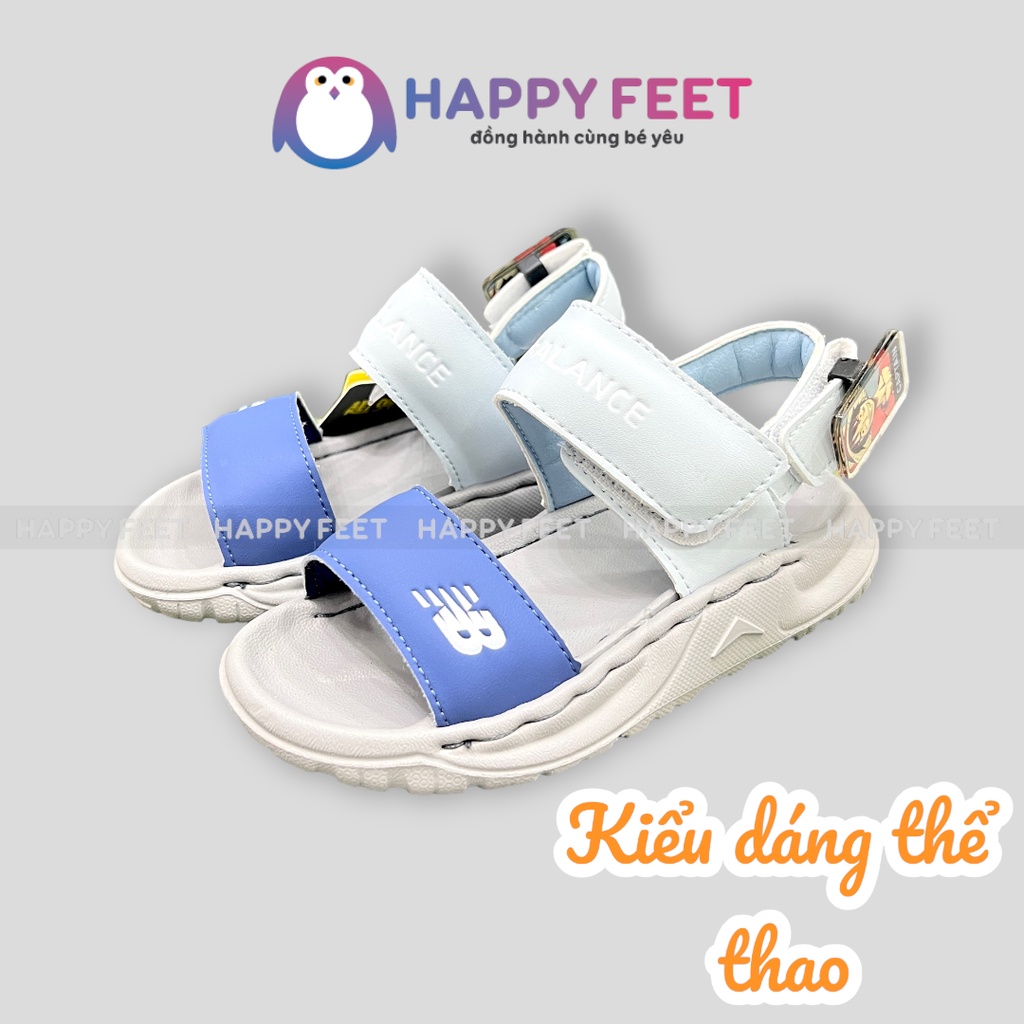 Dép quai hậu cho bé trai bé gá,i xăng đan siêu nhẹ chống trơn không thấm nước cho bé 2-10 tuổi - Happy Feet No612