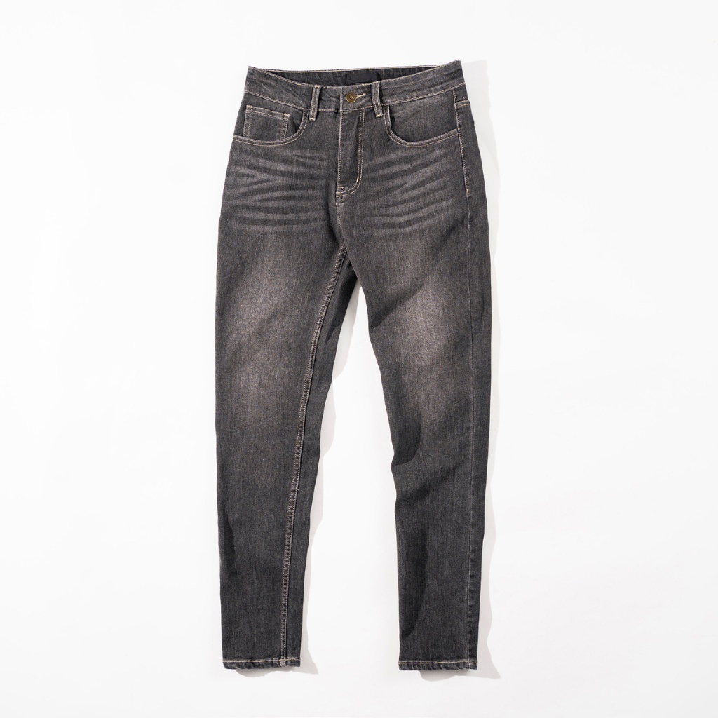 Quần Jean Nam H90, Ống Côn Dáng Ôm Slimfit, Chất Bò Co Giãn Vận Động Thoải Mái, Vải Mềm Mịn, Bền Màu HTRJ008