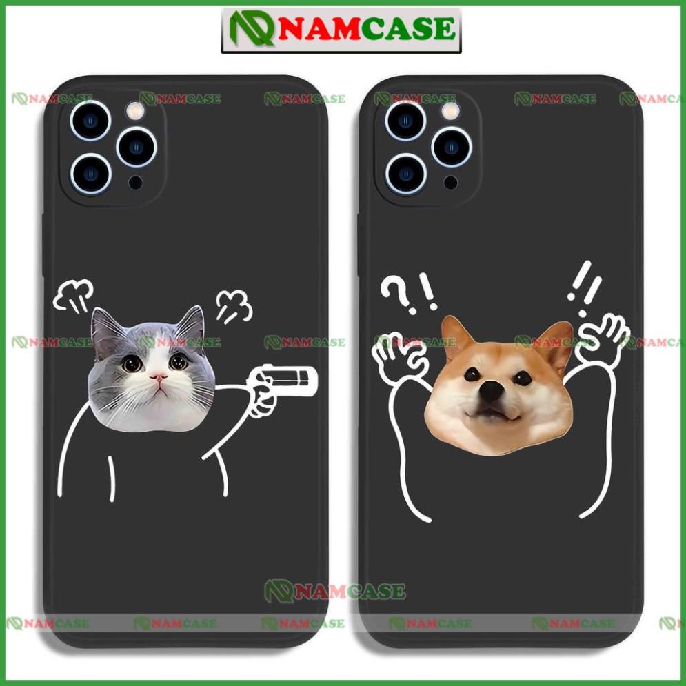 Ốp lưng iphone cặp đôi hoạt hình độc lạ chó mèo ngộ nghĩnh dễ thương đẹp cho ip 6/6s/7/8/X/XS/11/12/13/14 Pro Plus Max